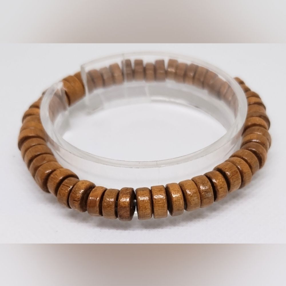 Men's bracelet beaded‎ beads brown new e81